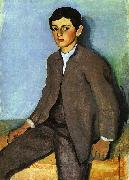 August Macke Farmboy from Tegernsee Norge oil painting reproduction